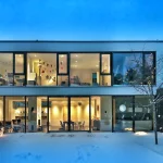 Snowy House with Clean Windows